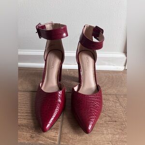 Michael Shannon Deep Red Textured Heels